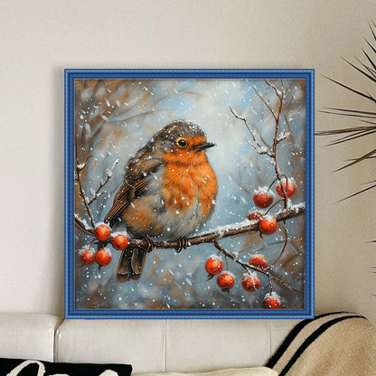 Robin - 11CT Stamped Cross Stitch 40*40CM