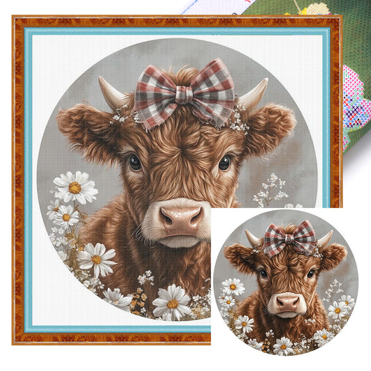 Yak Daisy - 11CT Stamped Cross Stitch 40*40CM
