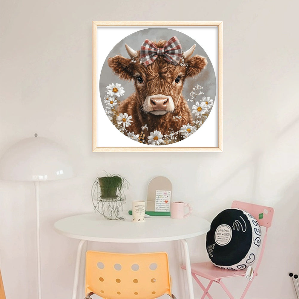 Yak Daisy - 11CT Stamped Cross Stitch 40*40CM