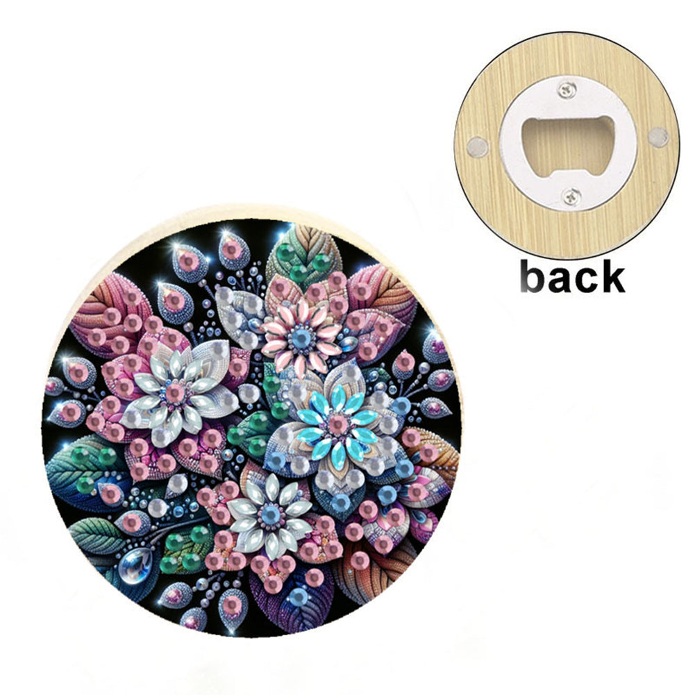 Wooden PET DIY Diamond Painting Magnets Jar Opener Kit Decorative Kitchen Tool