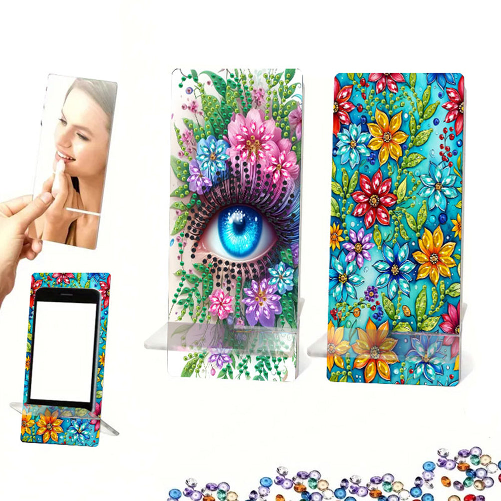 2Pcs Acrylic DIY Animals Diamond Painting Phone Holder Diamond Art Phone Bracket