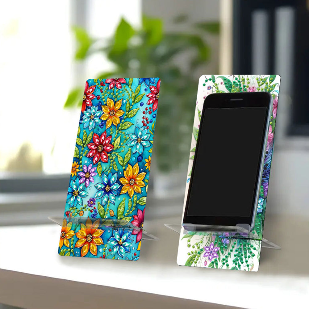 2Pcs Acrylic DIY Animals Diamond Painting Phone Holder Diamond Art Phone Bracket