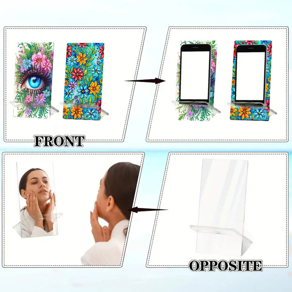 2Pcs Acrylic DIY Animals Diamond Painting Phone Holder Diamond Art Phone Bracket