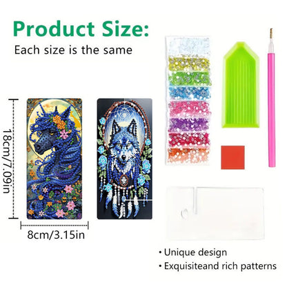 2Pcs Acrylic DIY Animals Diamond Painting Phone Holder Diamond Art Phone Bracket