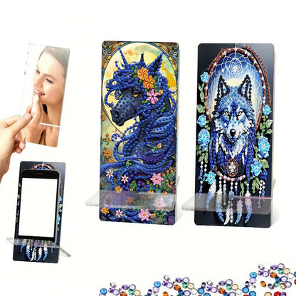 2Pcs Acrylic DIY Animals Diamond Painting Phone Holder Diamond Art Phone Bracket
