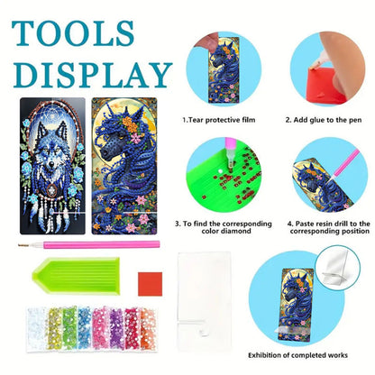 2Pcs Acrylic DIY Animals Diamond Painting Phone Holder Diamond Art Phone Bracket