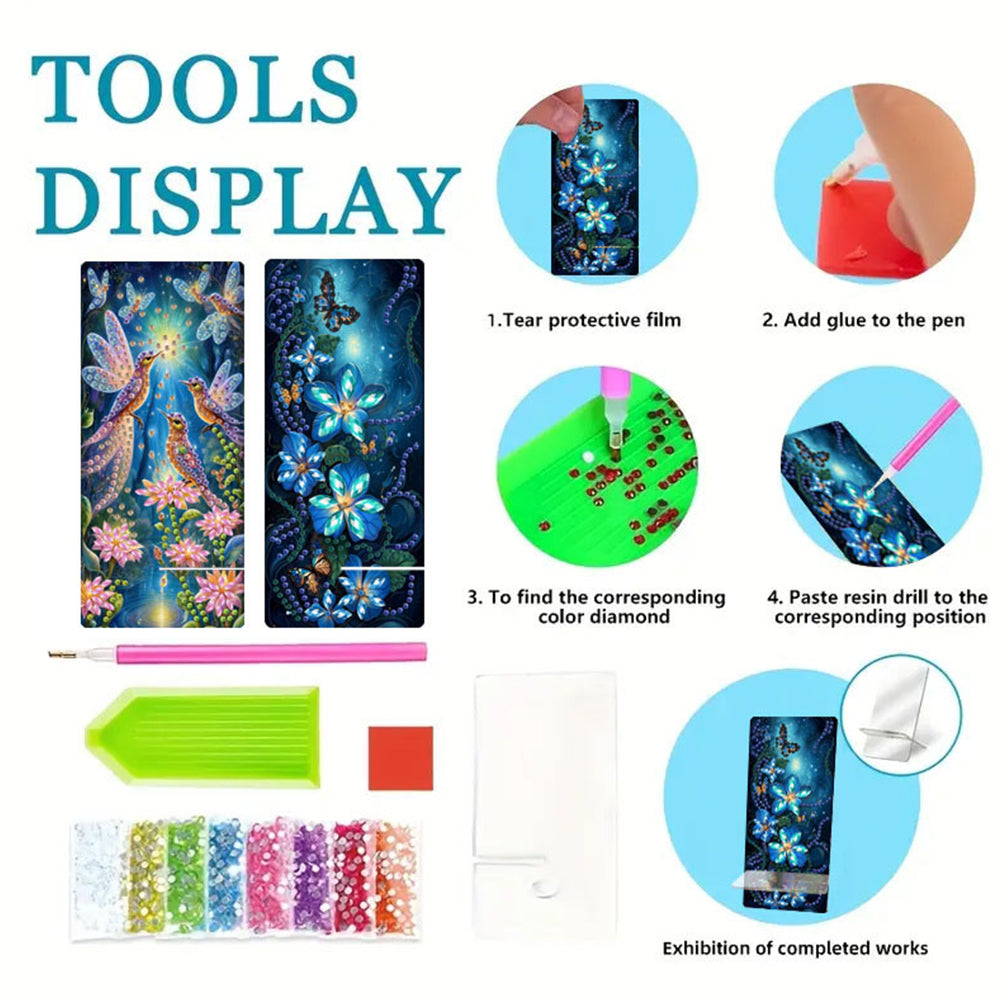 2Pcs Acrylic DIY Animals Diamond Painting Phone Holder Diamond Art Phone Bracket