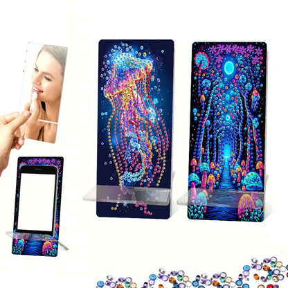 2Pcs Acrylic DIY Animals Diamond Painting Phone Holder Diamond Art Phone Bracket