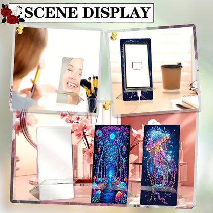 2Pcs Acrylic DIY Animals Diamond Painting Phone Holder Diamond Art Phone Bracket