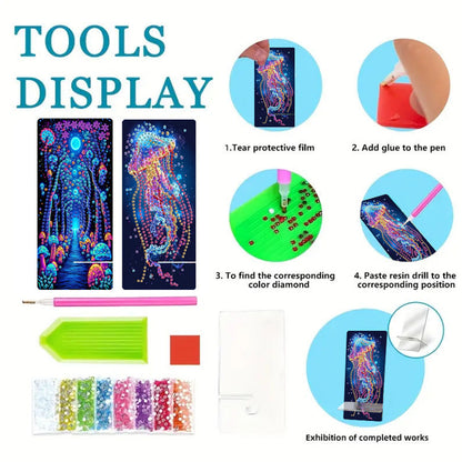 2Pcs Acrylic DIY Animals Diamond Painting Phone Holder Diamond Art Phone Bracket