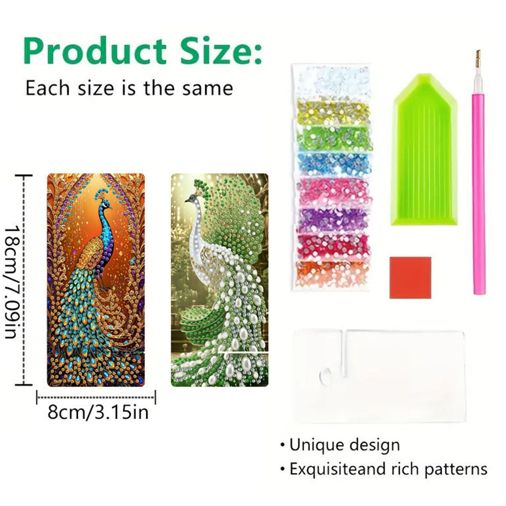 2Pcs Acrylic DIY Animals Diamond Painting Phone Holder Diamond Art Phone Bracket