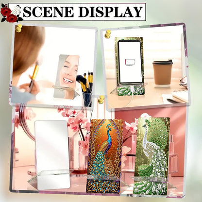 2Pcs Acrylic DIY Animals Diamond Painting Phone Holder Diamond Art Phone Bracket