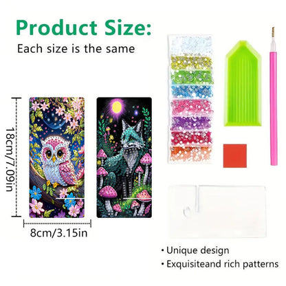 2Pcs Acrylic DIY Animals Diamond Painting Phone Holder Diamond Art Phone Bracket