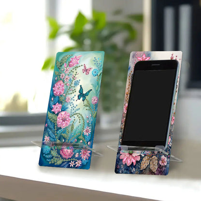2Pcs Acrylic DIY Animals Diamond Painting Phone Holder Diamond Art Phone Bracket