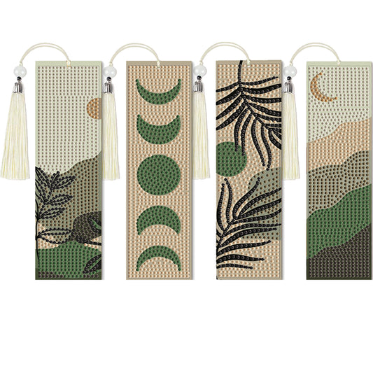 3Pcs Animal Themed DIY Diamond Painting Art Bookmarks Irregular Shaped Diamonds