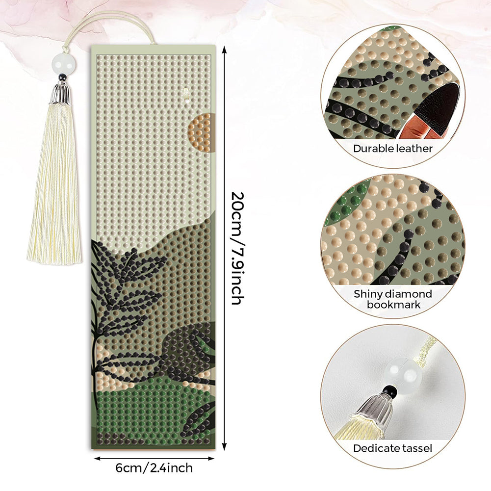 3Pcs Animal Themed DIY Diamond Painting Art Bookmarks Irregular Shaped Diamonds