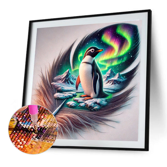Penguin In Feathers - Full Round Drill Diamond Painting 40*40CM