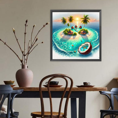 Island Scenery - Full Round Drill Diamond Painting 40*40CM