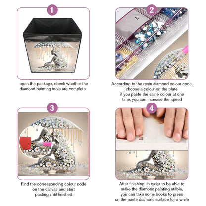 DIY Diamond Painting Storage Box Canvas Organizer Box Diamond Painting Kit