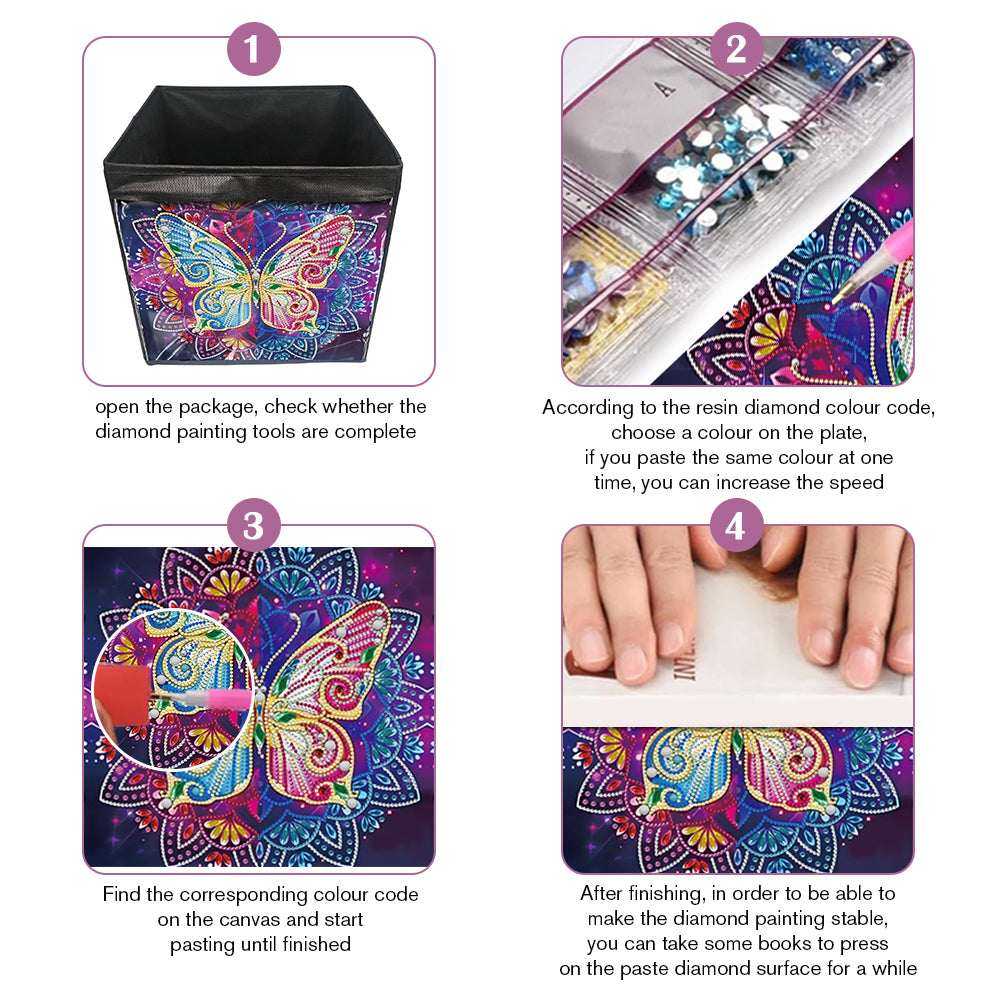 DIY Diamond Painting Storage Box Canvas Organizer Box Diamond Painting Kit