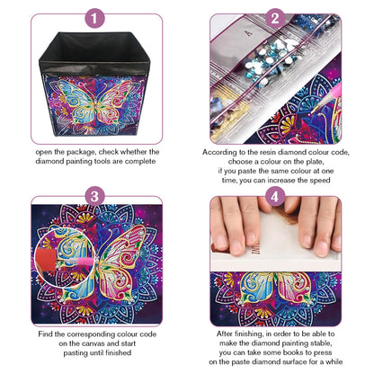 DIY Diamond Painting Storage Box Canvas Organizer Box Diamond Painting Kit