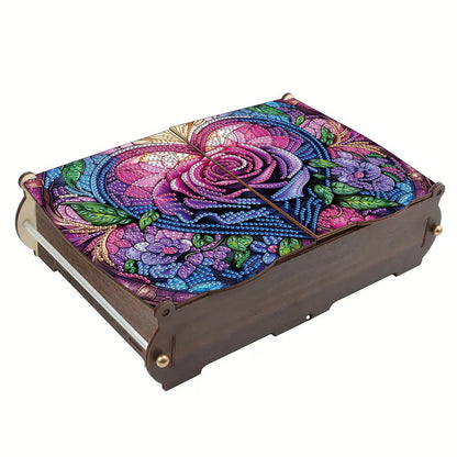 Diamond Painting Storage Box DIY 5D Diamond Painting Jewelry Box for Women Girls