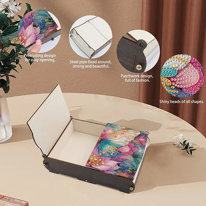 Diamond Painting Storage Box DIY 5D Diamond Painting Jewelry Box for Women Girls