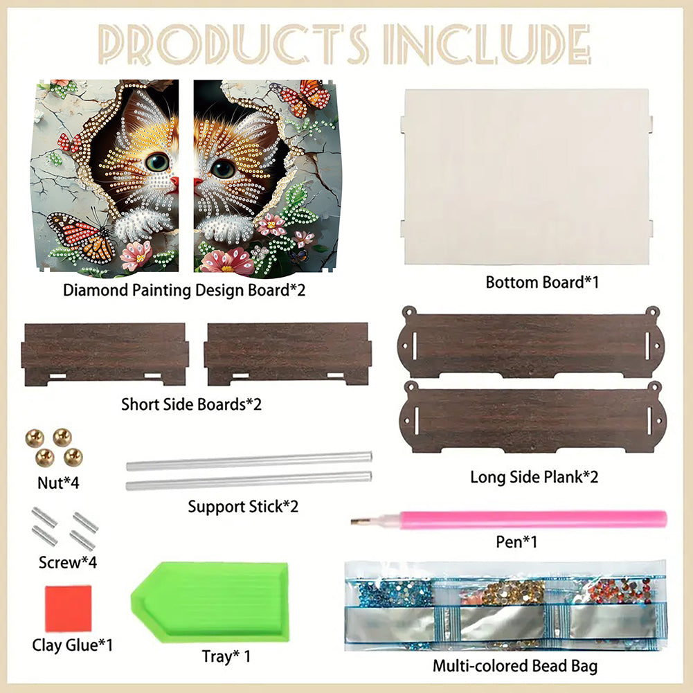 Diamond Painting Storage Box DIY 5D Diamond Painting Jewelry Box for Women Girls