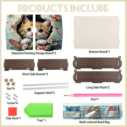 Diamond Painting Storage Box DIY 5D Diamond Painting Jewelry Box for Women Girls