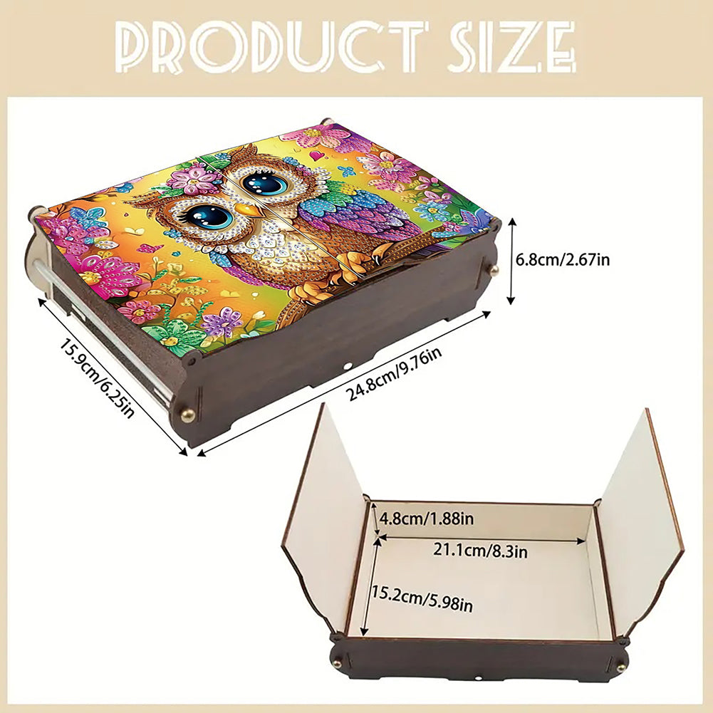 Diamond Painting Storage Box DIY 5D Diamond Painting Jewelry Box for Women Girls
