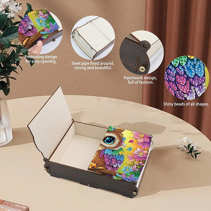 Diamond Painting Storage Box DIY 5D Diamond Painting Jewelry Box for Women Girls