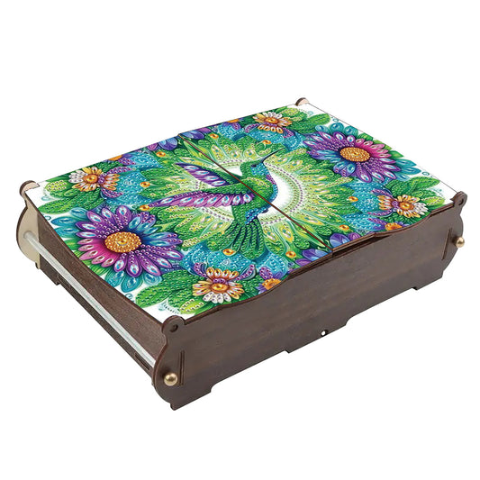 Diamond Painting Storage Box DIY 5D Diamond Painting Jewelry Box for Women Girls