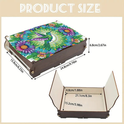 Diamond Painting Storage Box DIY 5D Diamond Painting Jewelry Box for Women Girls
