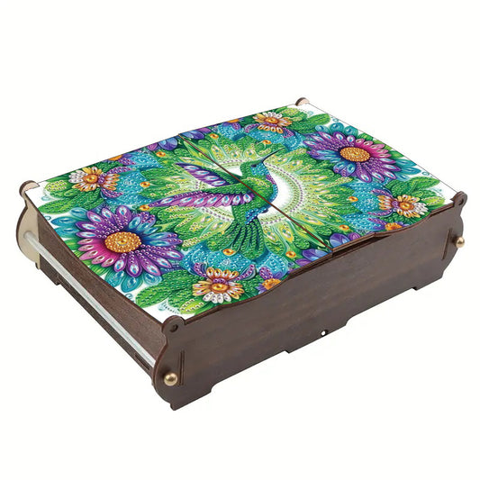 Diamond Painting Storage Box DIY 5D Diamond Painting Jewelry Box for Women Girls