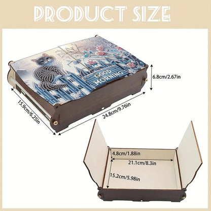 Diamond Painting Storage Box DIY 5D Diamond Painting Jewelry Box for Women Girls