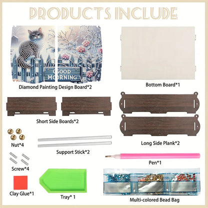 Diamond Painting Storage Box DIY 5D Diamond Painting Jewelry Box for Women Girls