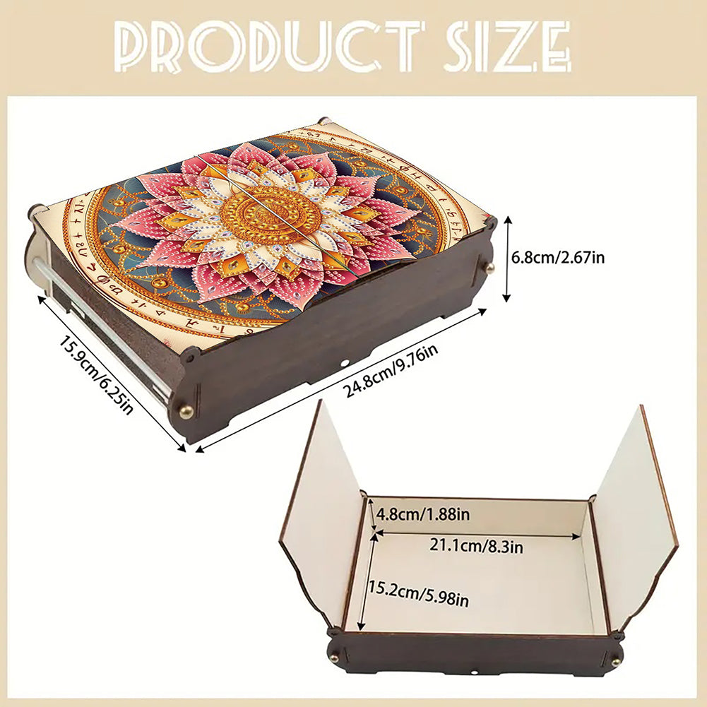 Diamond Painting Storage Box DIY 5D Diamond Painting Jewelry Box for Women Girls