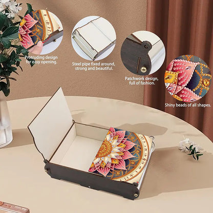 Diamond Painting Storage Box DIY 5D Diamond Painting Jewelry Box for Women Girls