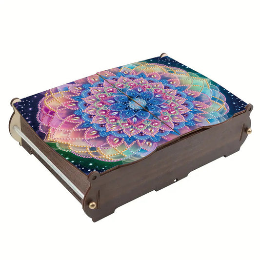 Diamond Painting Storage Box DIY 5D Diamond Painting Jewelry Box for Women Girls