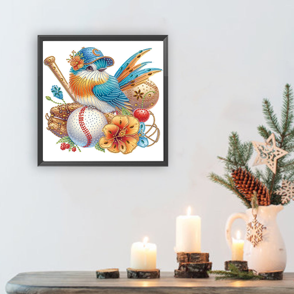 Bird And Baseball - Special Shaped Drill Diamond Painting 30*30CM