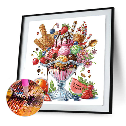 Ice Cream Dessert - Special Shaped Drill Diamond Painting 30*30CM