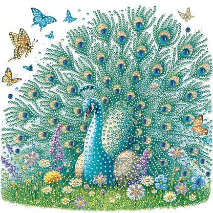 Peacock - Special Shaped Drill Diamond Painting 30*30CM