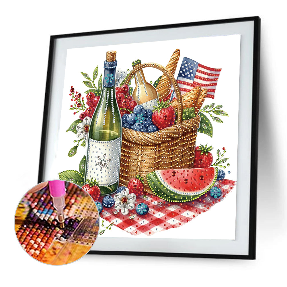 Picnic - Special Shaped Drill Diamond Painting 30*30CM