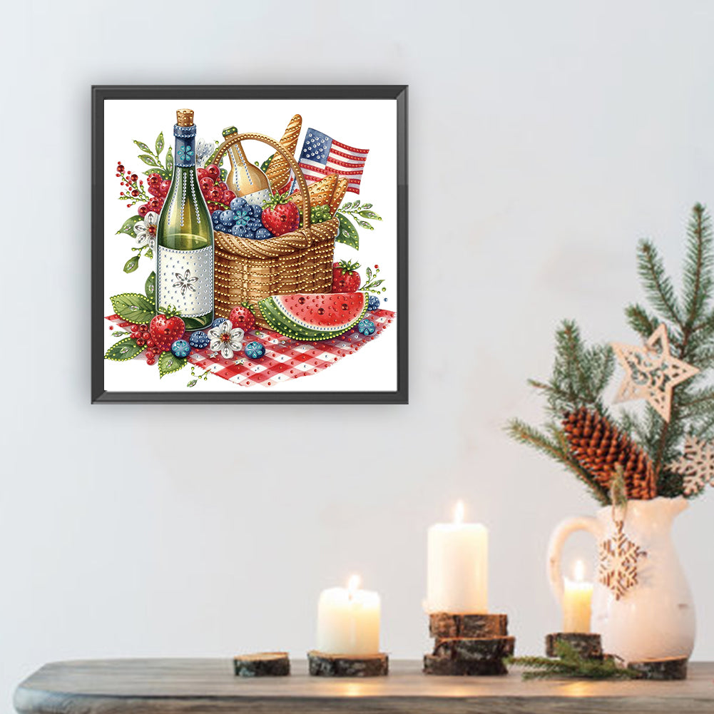 Picnic - Special Shaped Drill Diamond Painting 30*30CM