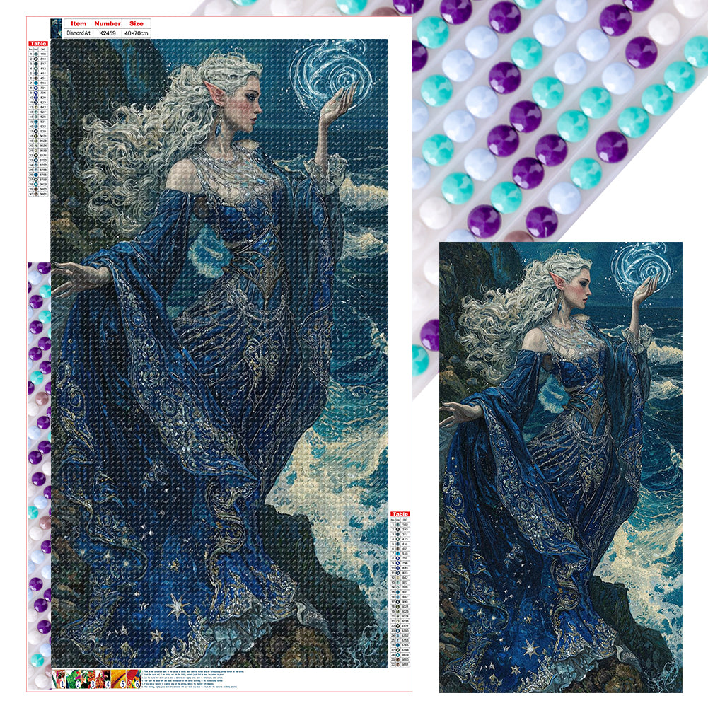 Elegant Goddess - Full Round Drill Diamond Painting 40*70CM