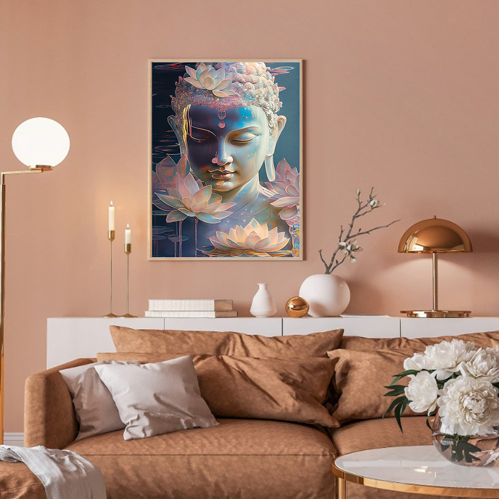 Buddha Statue Religion - Full Round Drill Diamond Painting 30*40CM