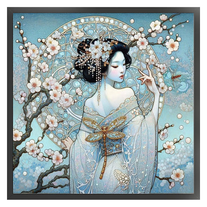 Japanese Beauty - 11CT Stamped Cross Stitch 40*40CM