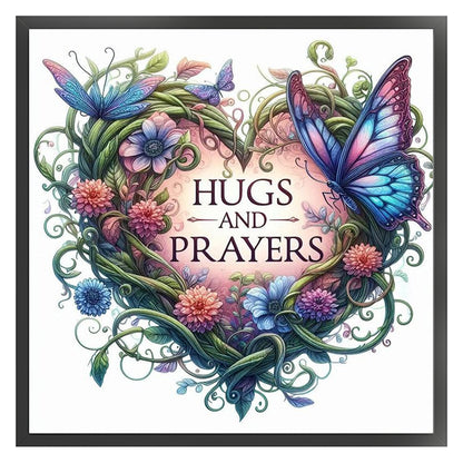 Love Butterfly - 11CT Stamped Cross Stitch 40*40CM