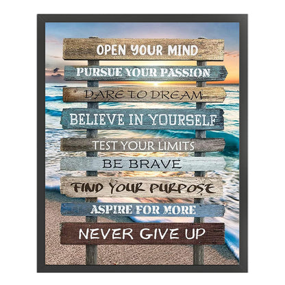 Beach Sign - 11CT Stamped Cross Stitch 40*50CM