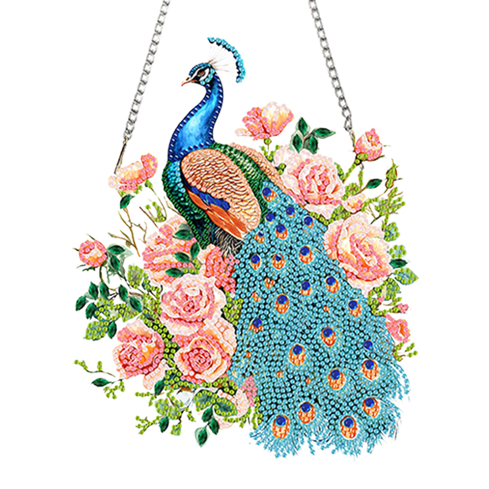 Acrylic Diamond Painting Hanging Pendant Rhinestone Diamond Art Window Pendants